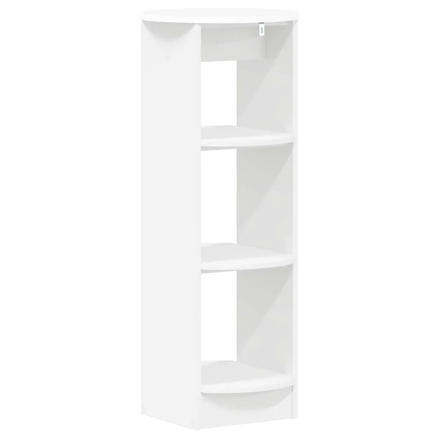Meuble d'appoint Blanc 40 x 40 x 100 cm Bois d’ingénierie - 6