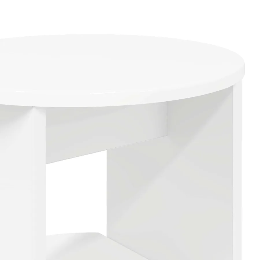 Meuble d'appoint Blanc 40 x 40 x 100 cm Bois d’ingénierie - 8