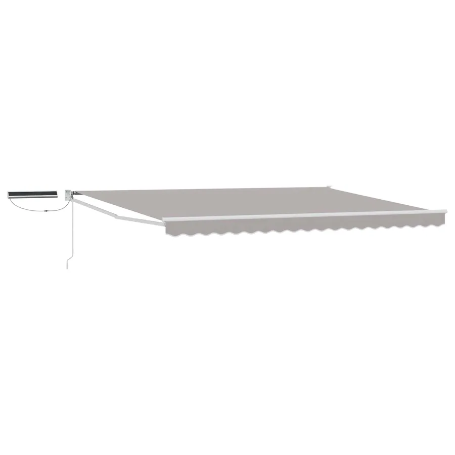 Auvent rétractable électrique Gris clair et blanc 5 x 3 m - 2