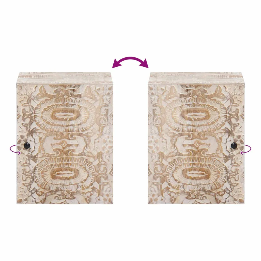 Cabinet de Salle de Bain Suspendu Blanc 38 x 33,5 x 48 cm - 9