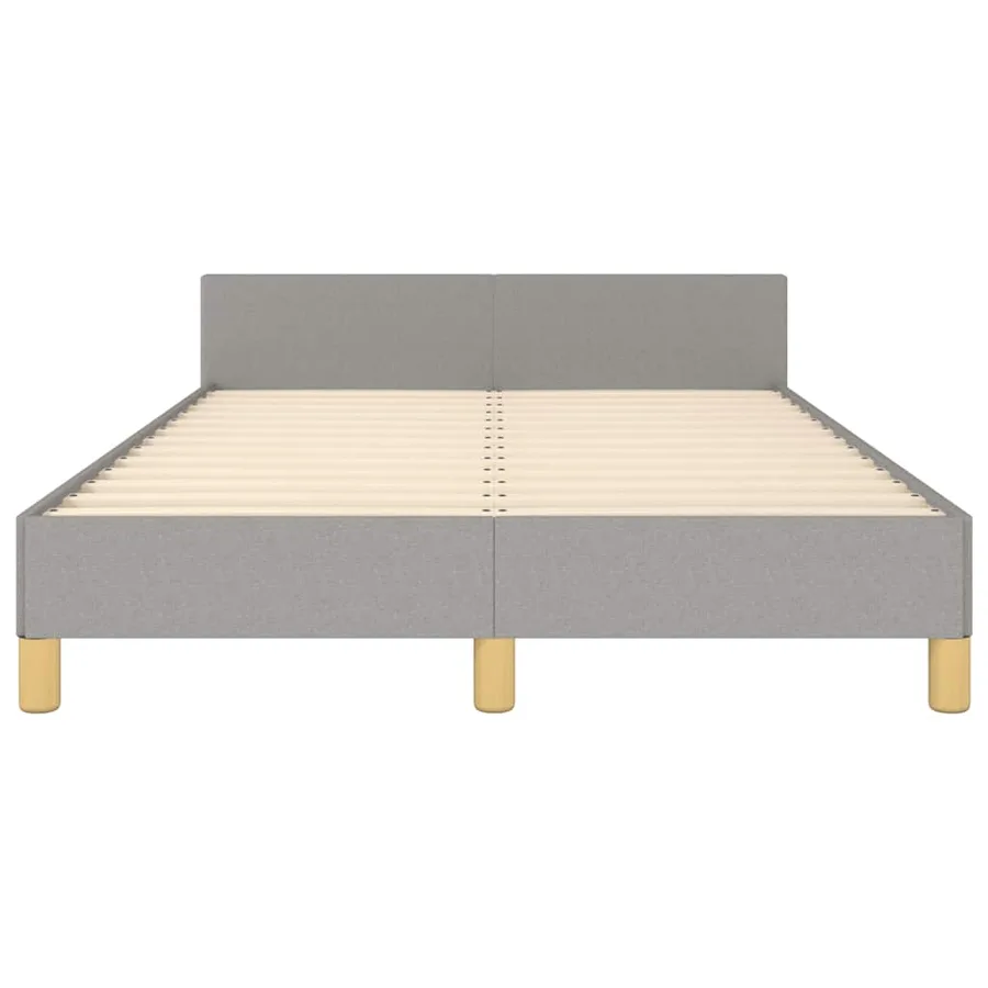 Cadre de lit sans matelas gris clair 120x200 cm tissu - 5