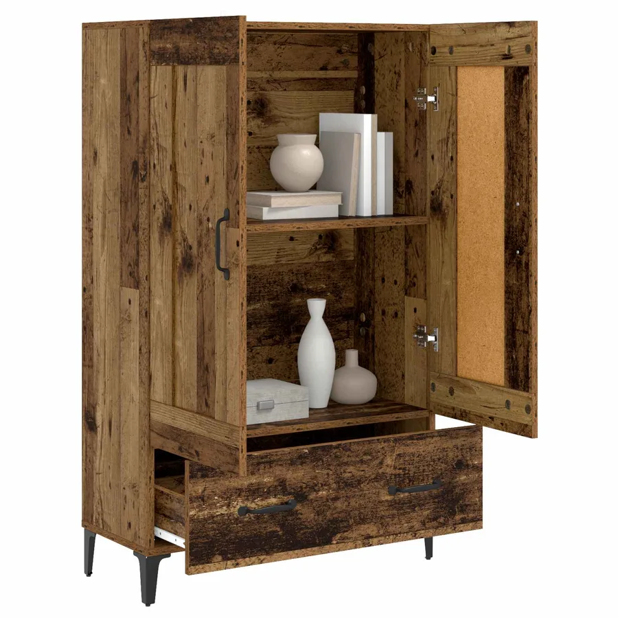 Haut Armoire Bois ancien 70 x 31 x 115 cm Bois d'ingénierie - 2