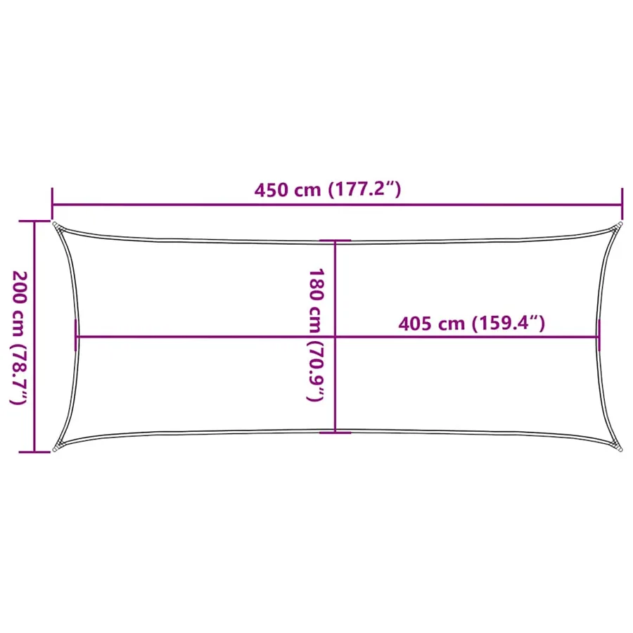 Voile d'ombrage 160 g/m² Rouge 2x4,5 m PEHD - 10