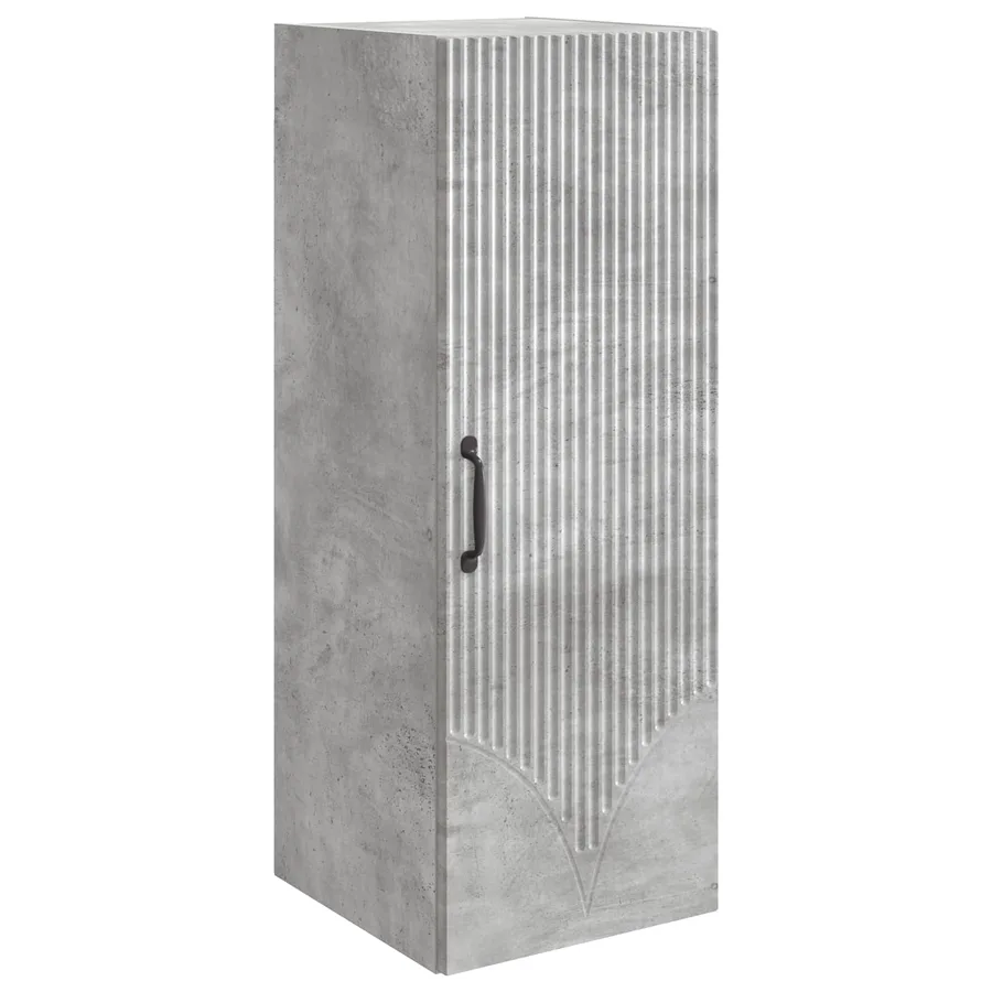 Armoire Murale Gris béton 33 x 34,5 x 90 cm Bois d'ingénierie - 2