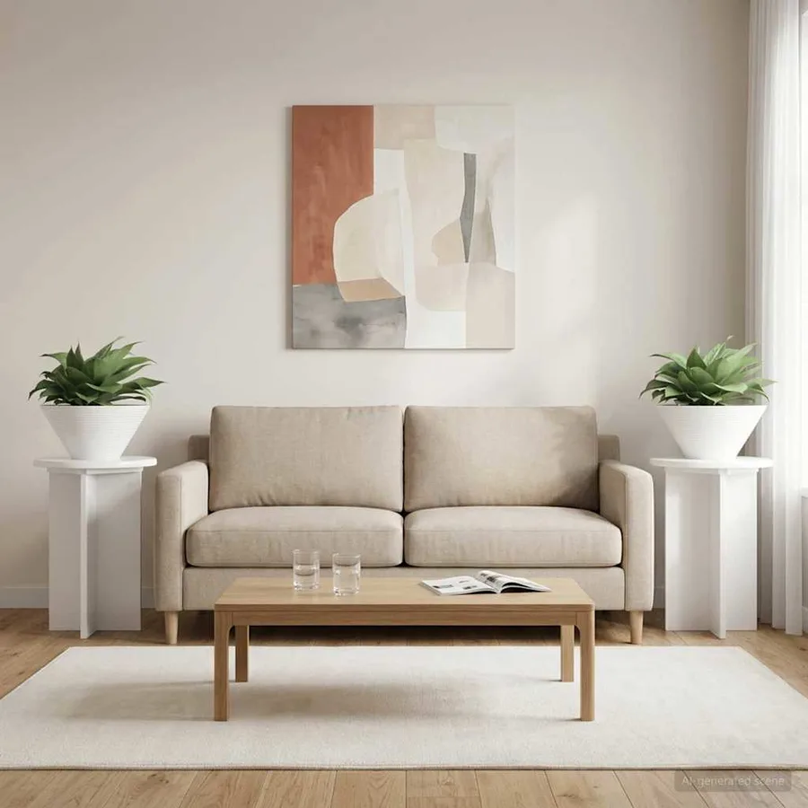 Support de Plante 2 pcs Blanc brillant Ø29,5 x 40 cm - 4