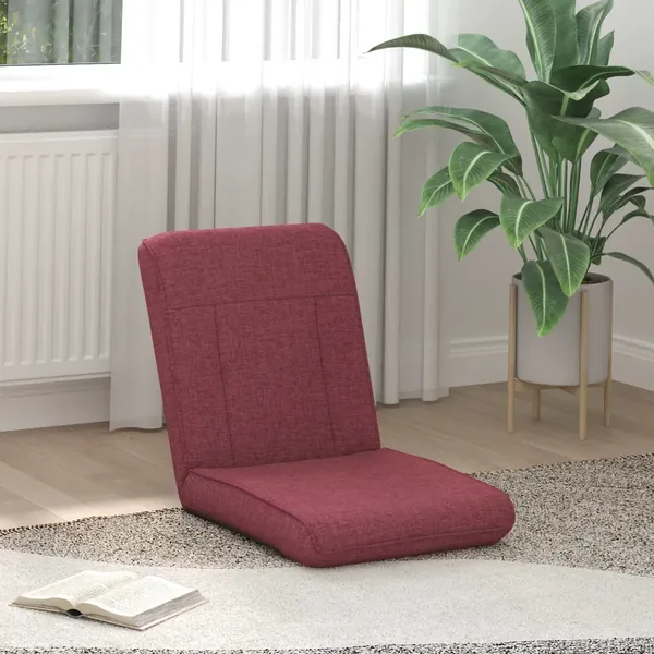 Fauteuil de sol ajustable Bordeaux Tissu