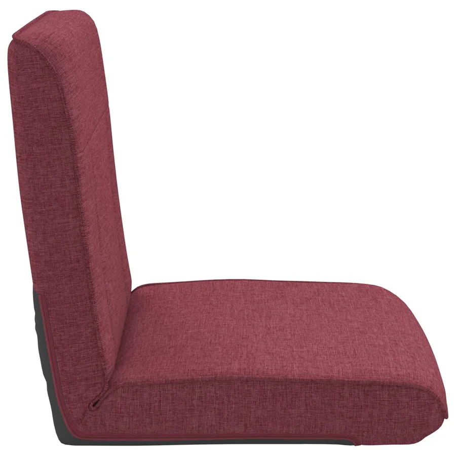Fauteuil de sol ajustable Bordeaux Tissu - 5
