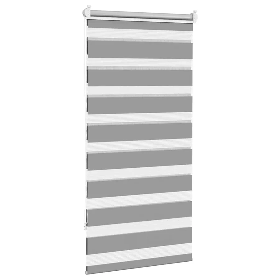 Store vénitien zébré 60,9 x 120 cm, largeur du tissu 56,7 cm, gris - 4