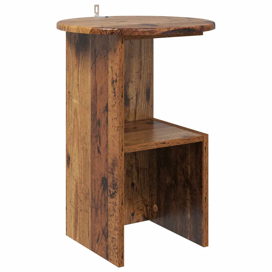 Table d'appoint Bois ancien Ø 39,5 x 55 cm Bois d'ingénierie - 2