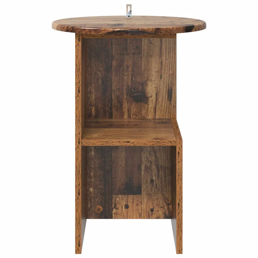 Table d'appoint Bois ancien Ø 39,5 x 55 cm Bois d'ingénierie - 5