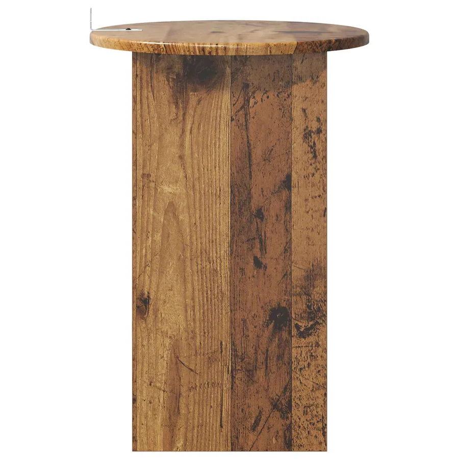 Table d'appoint Bois ancien Ø 39,5 x 55 cm Bois d'ingénierie - 6