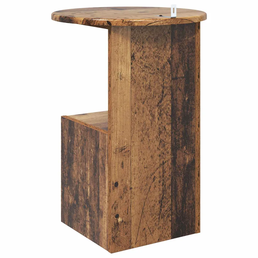 Table d'appoint Bois ancien Ø 39,5 x 55 cm Bois d'ingénierie - 7