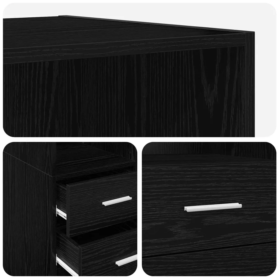 Bibliothèque Chêne noir 30 x 42.4 x 185.2 cm - 5