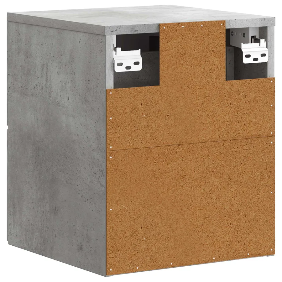 Cabinet de chevet mural 2 pcs Gris béton 34,5 x 33 x 40 cm - 9