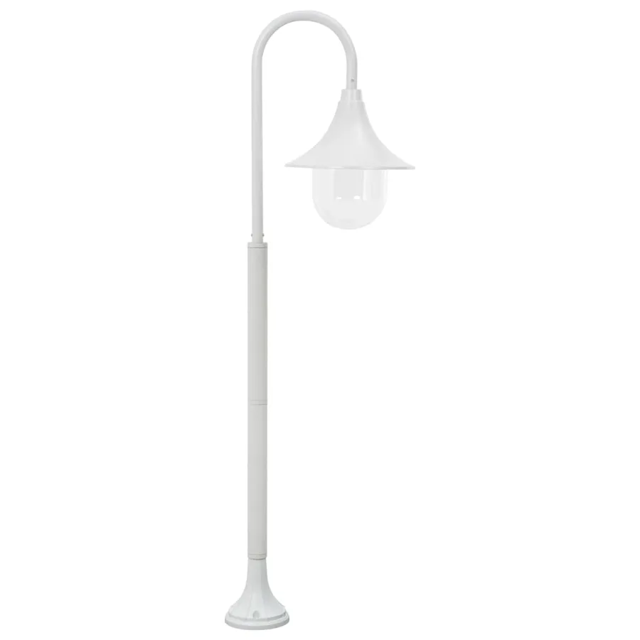 Lampadaire de jardin E27 120 cm Aluminium Blanc - 3