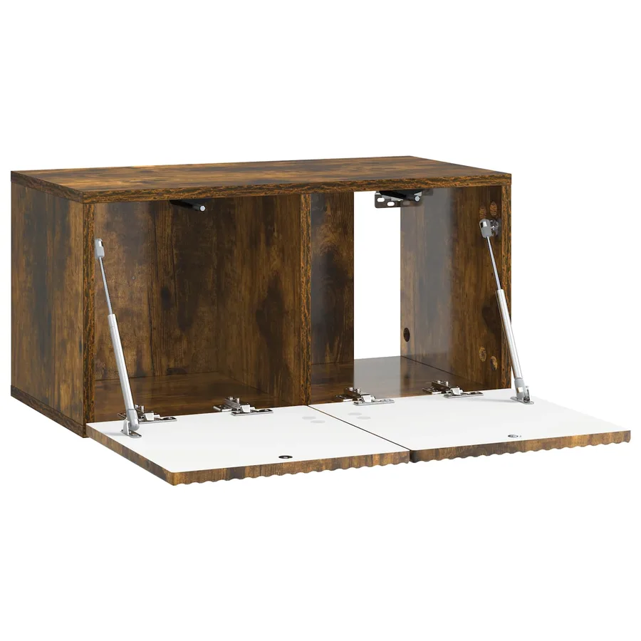 Meuble TV mural Chêne fumé 59,5 x 31 x 30 cm Bois d'ingénierie - 5