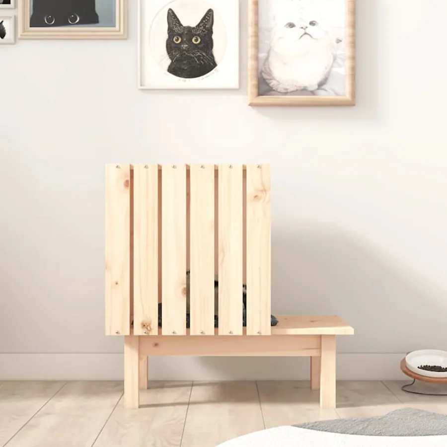 Maison pour chat 60x36x60 cm Bois de pin massif - 3