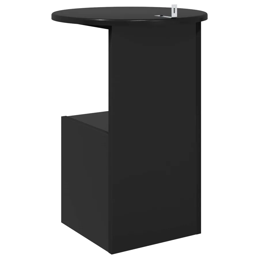 Table d'appoint Chêne noir Ø 39,5 x 55 cm Bois d'ingénierie - 7