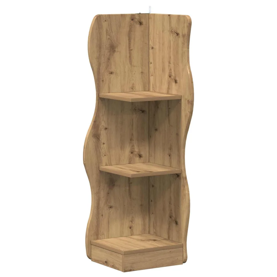 Étagère d'angle Chêne artisanal 34 x 33 x 102 cm - 2
