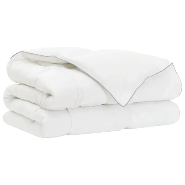 Ensemble de couette et oreillers de lit Blanc 200 x 220 cm