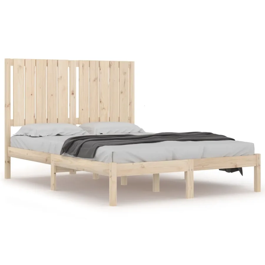 Cadre de lit sans matelas 120x190 cm bois massif - 2