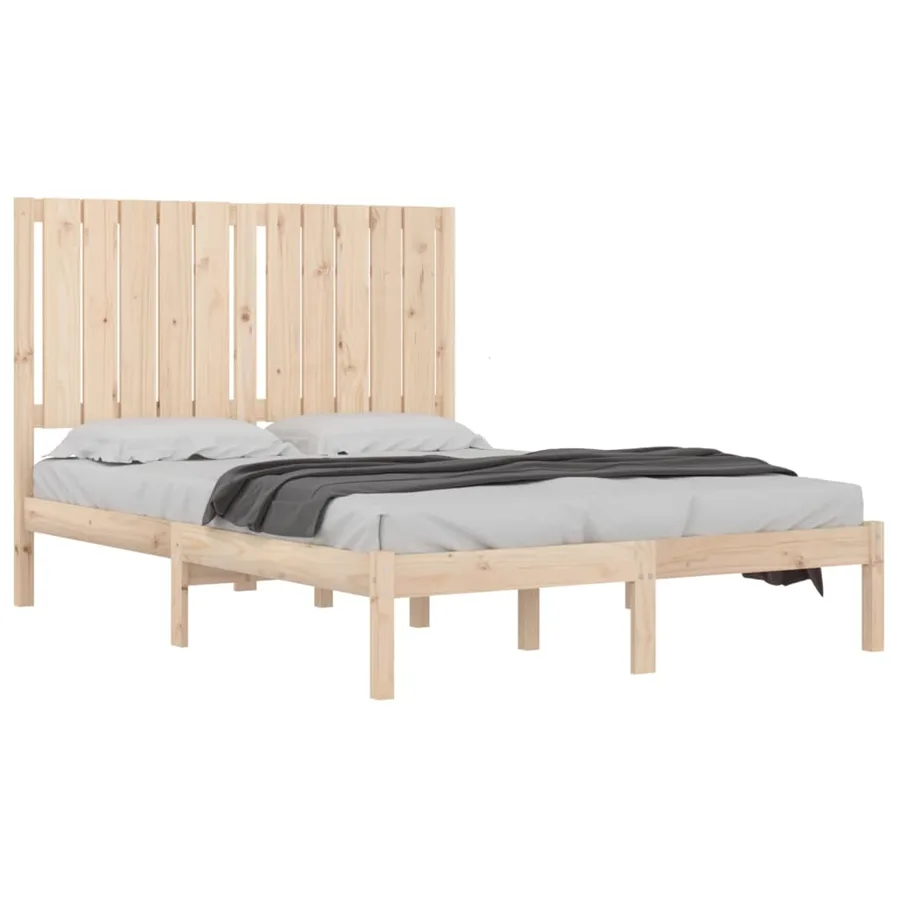 Cadre de lit sans matelas 120x190 cm bois massif - 3