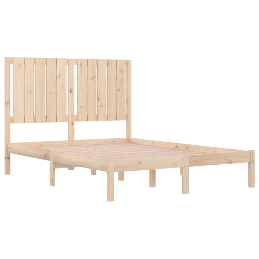 Cadre de lit sans matelas 120x190 cm bois massif - 4