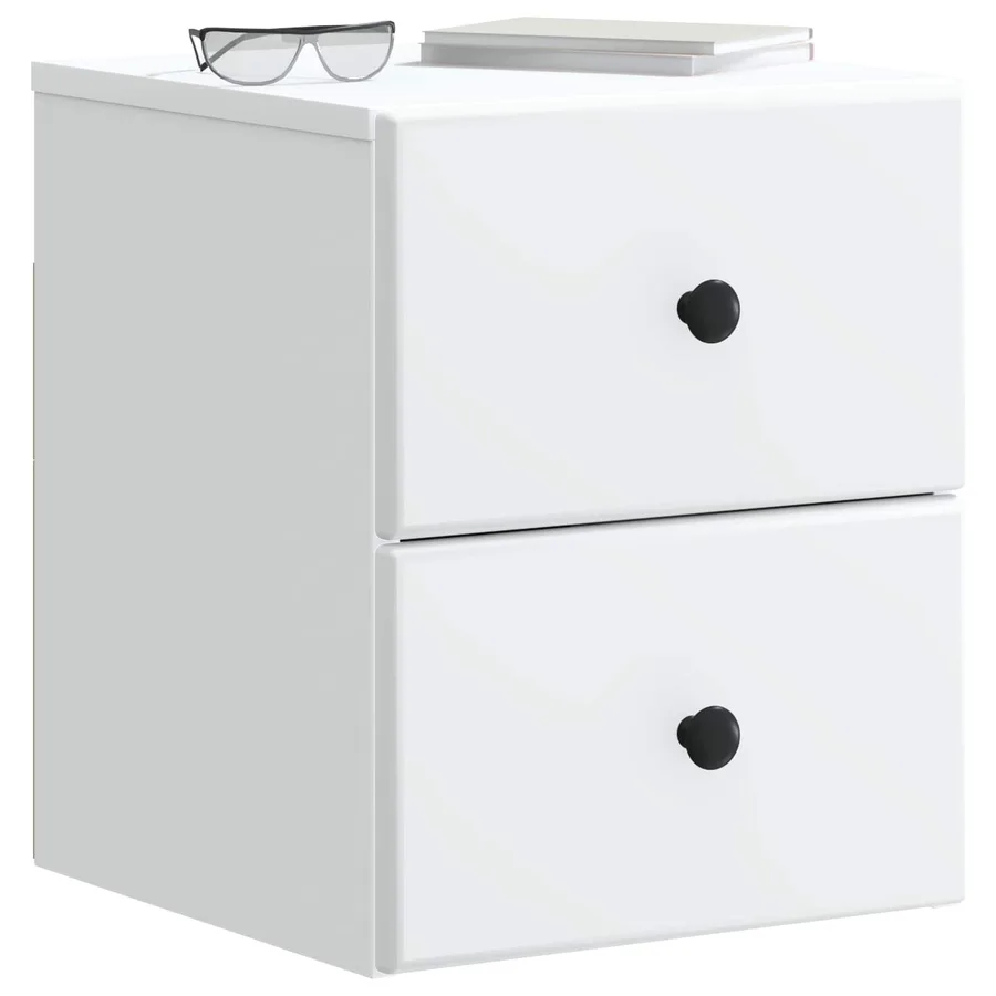 Cabinet de chevet mural 2 pcs Blanc 34,5 x 33 x 40 cm - 3