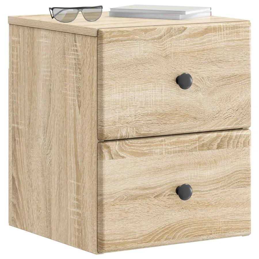 Cabinet de chevet mural 2 pcs Chêne Sonoma 34,5 x 33 x 40 cm - 3