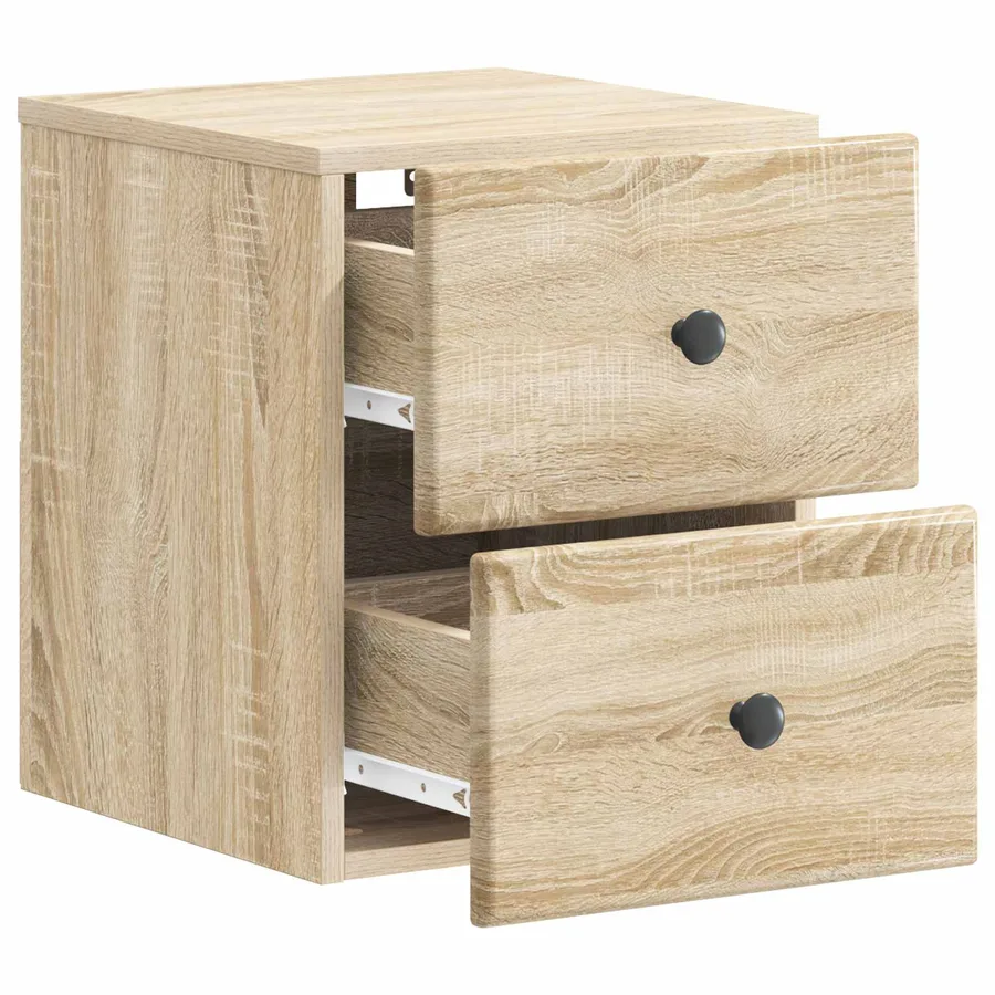 Cabinet de chevet mural 2 pcs Chêne Sonoma 34,5 x 33 x 40 cm - 6