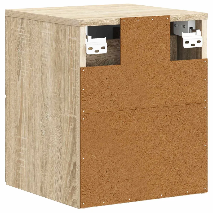Cabinet de chevet mural 2 pcs Chêne Sonoma 34,5 x 33 x 40 cm - 9