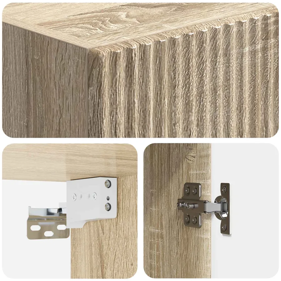 Ensemble de Meubles 2 pcs Chêne Sonoma Bois d'ingénierie - 8