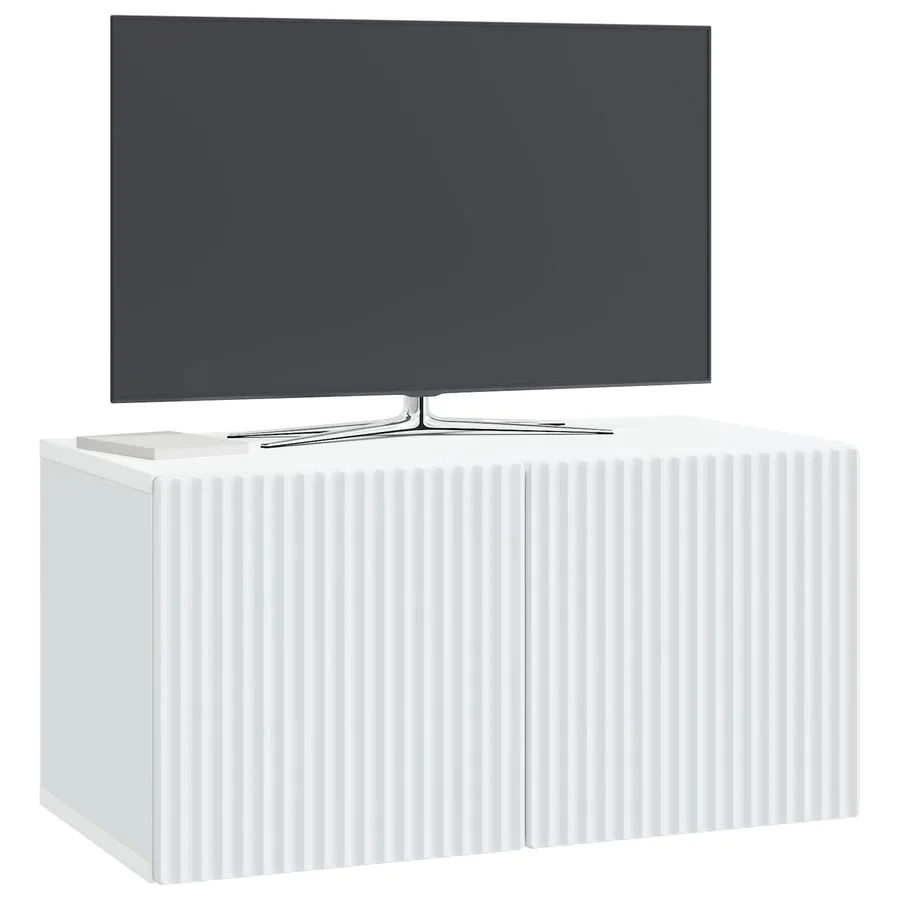 Meuble TV mural Blanc 59,5 x 31 x 30 cm Bois d'ingénierie - 3