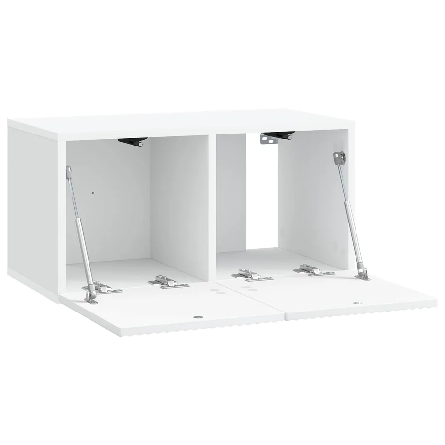 Meuble TV mural Blanc 59,5 x 31 x 30 cm Bois d'ingénierie - 5