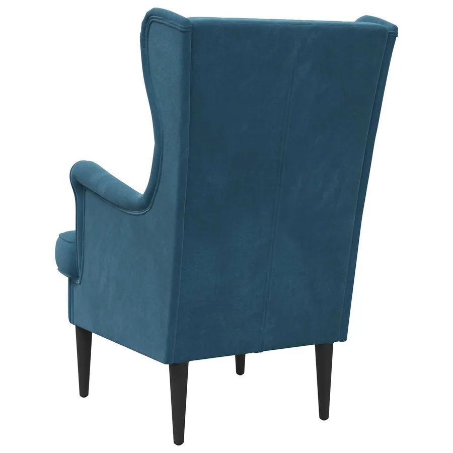 Fauteuil Bleu Velours - 6