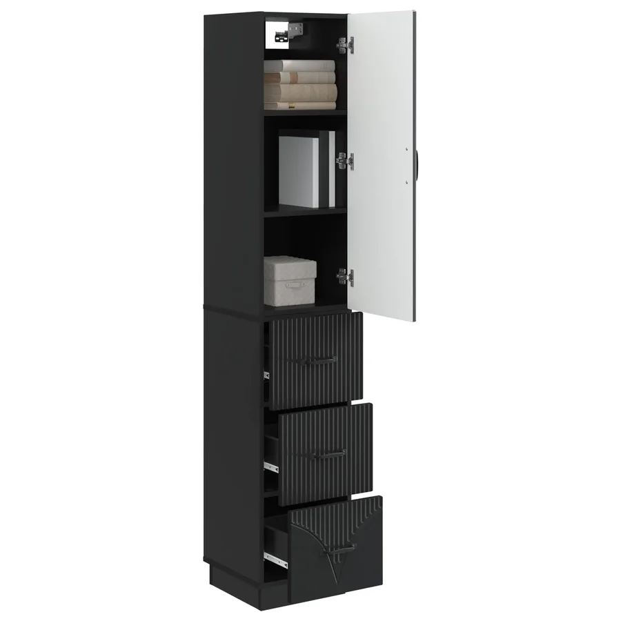 Ensemble de Meubles 2 pcs Noir 33 x 34,5 x 87 cm - 3