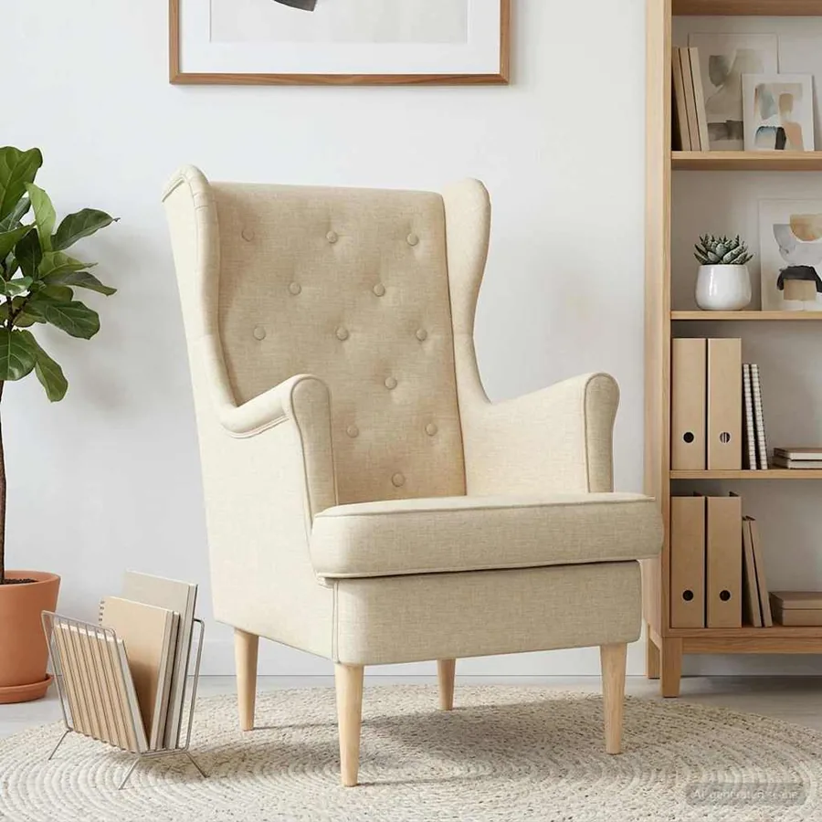 Fauteuil Crème Tissu