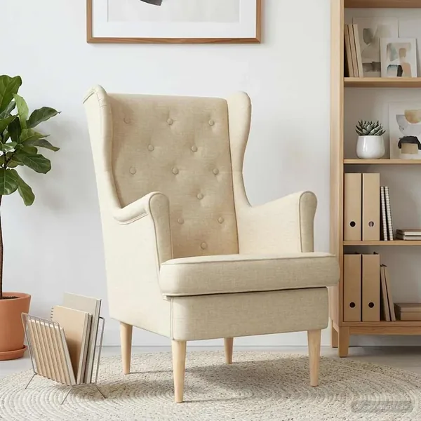 Fauteuil Crème Tissu