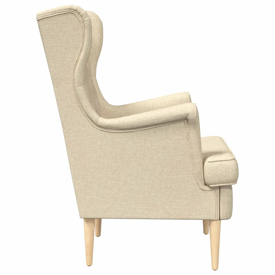 Fauteuil Crème Tissu - 5