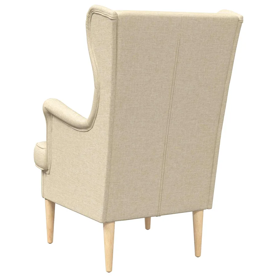 Fauteuil Crème Tissu - 6