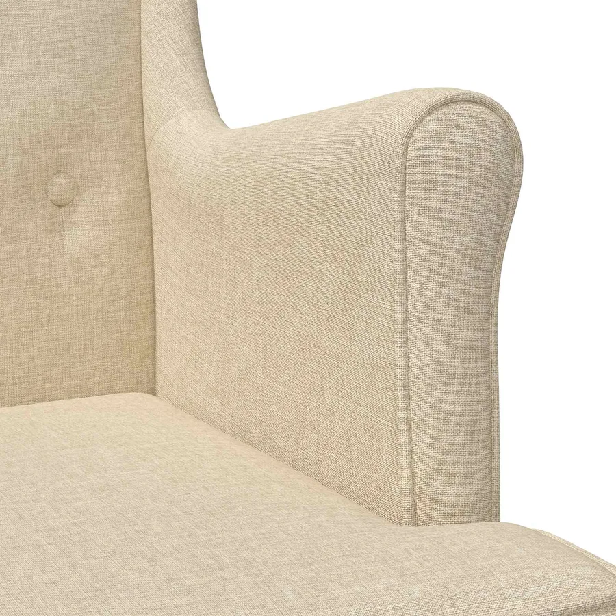 Fauteuil Crème Tissu - 7