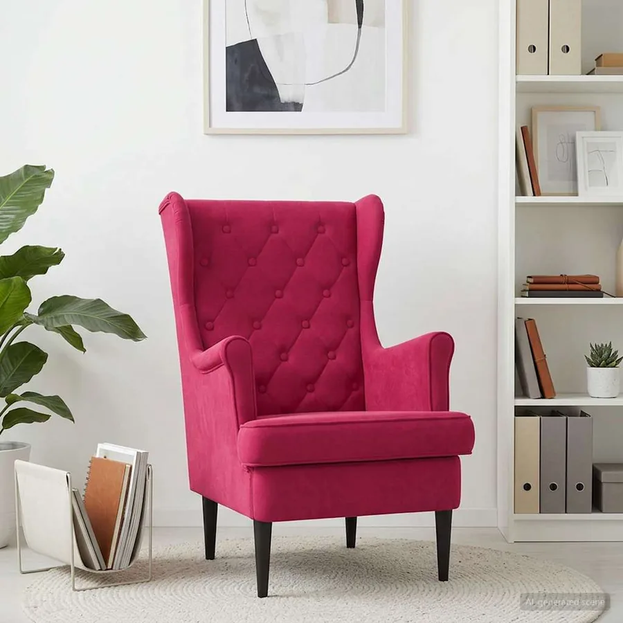 Fauteuil Bordeaux Velours