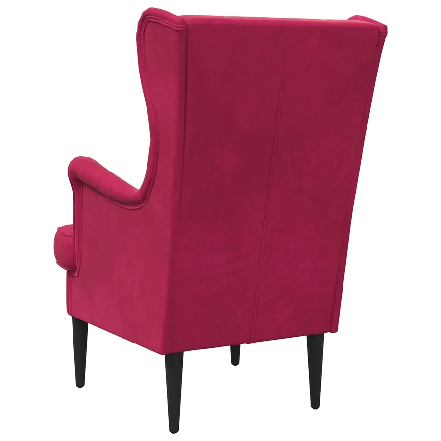 Fauteuil Bordeaux Velours - 6