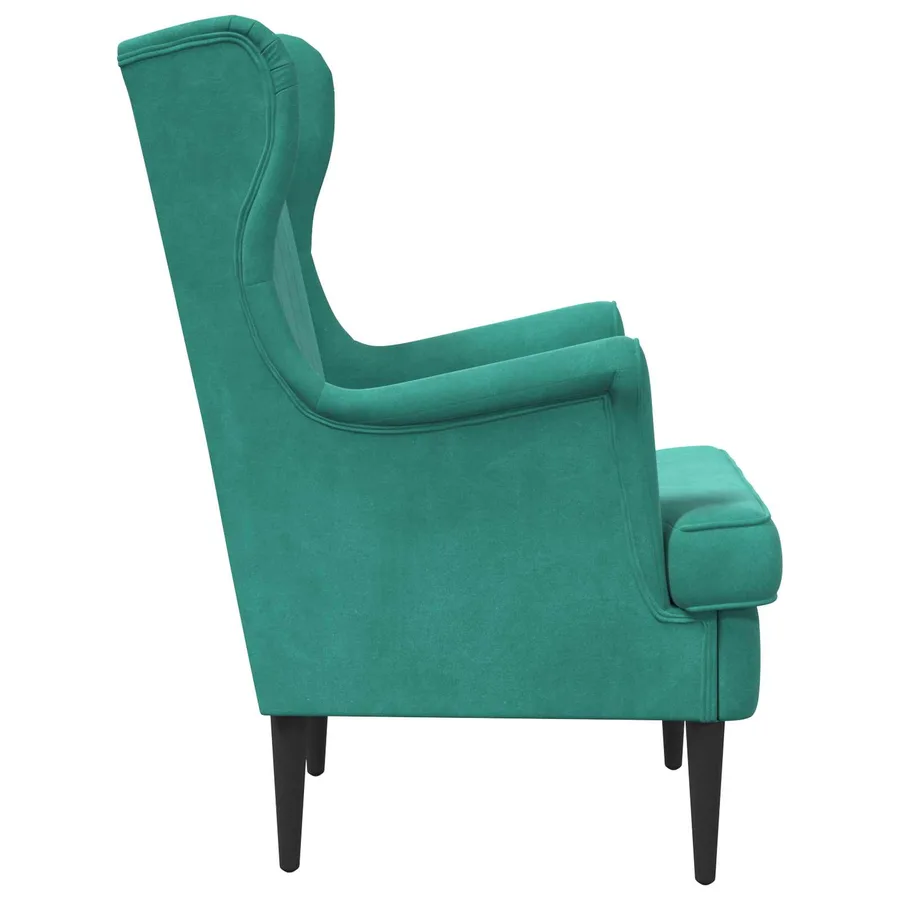 Fauteuil Turquoise Velours - 5