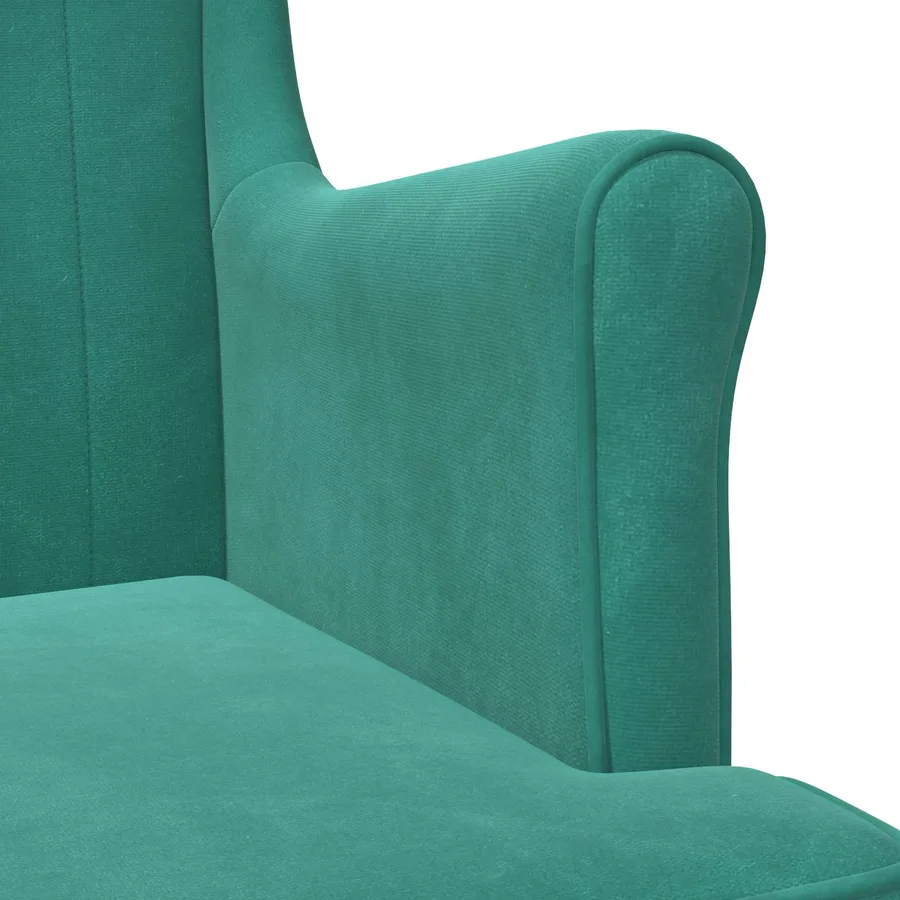 Fauteuil Turquoise Velours - 7