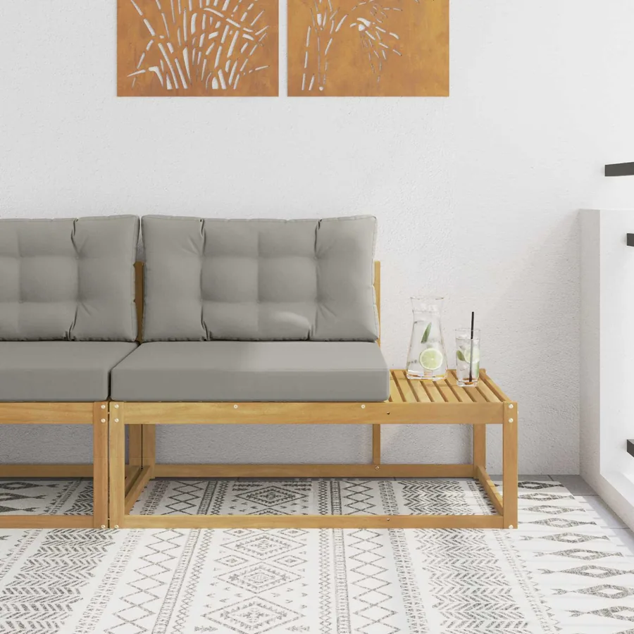 Canapé d'extérieur en bout Blanc 115 x 83 x 73 cm Polyester