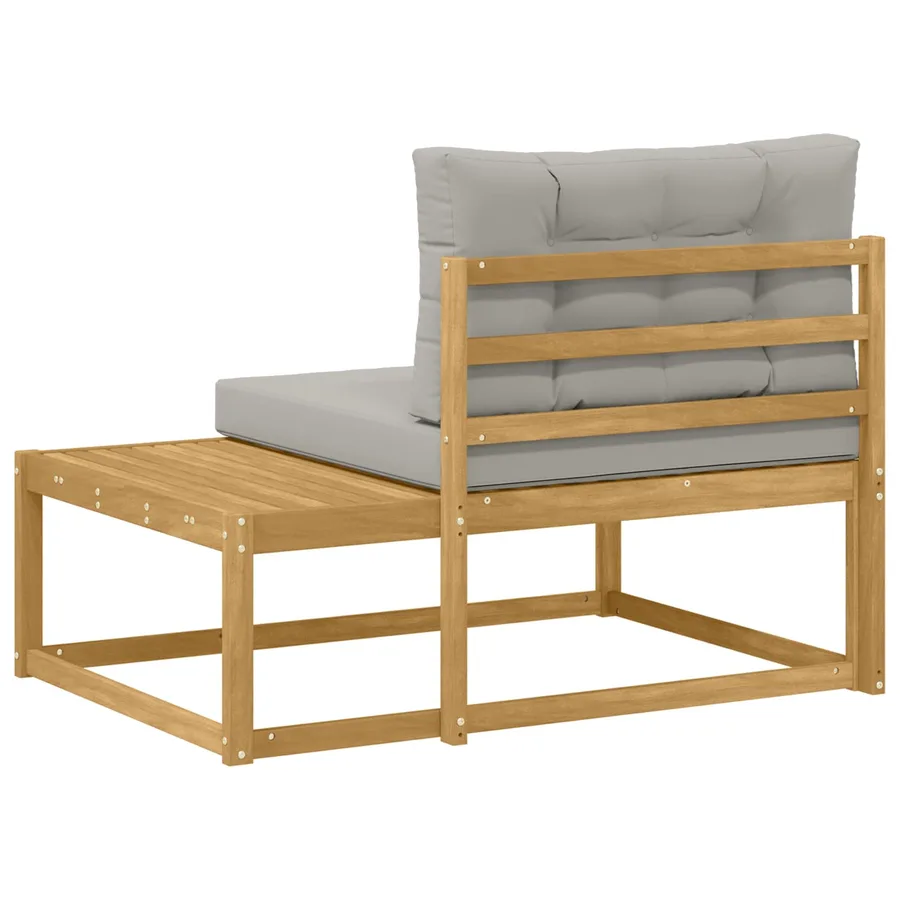 Canapé d'extérieur en bout Blanc 115 x 83 x 73 cm Polyester - 5