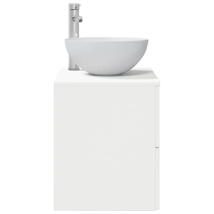 Vanité de lavabo mural Blanc 49,5 x 41 x 64,5 cm - 4