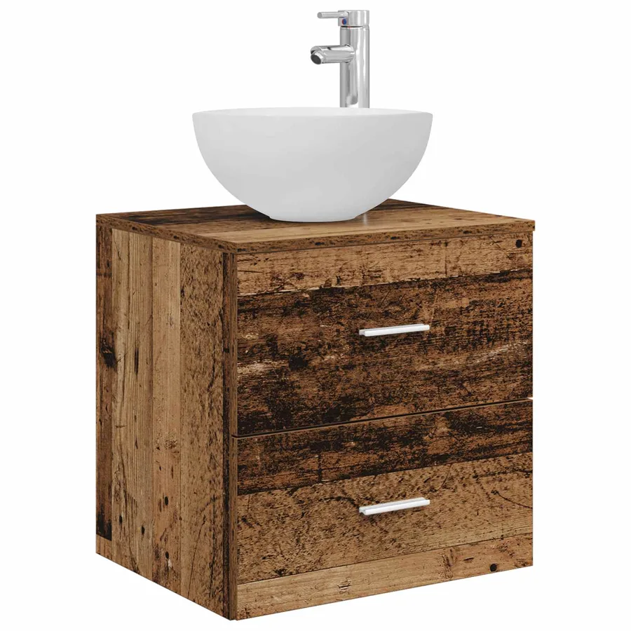 Ensemble de mobilier de salle de bain 5 pcs Bois ancien - 5