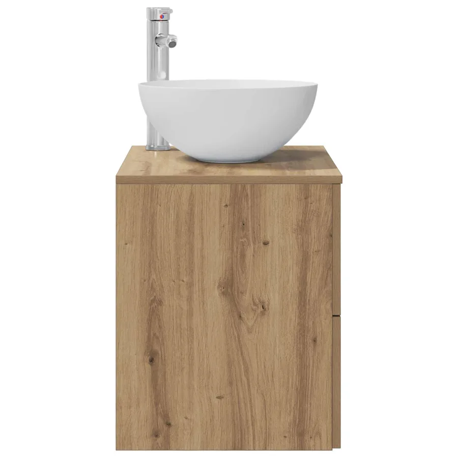 Vanité de lavabo mural Chêne artisanal 49,5 x 41 x 64,5 cm - 4
